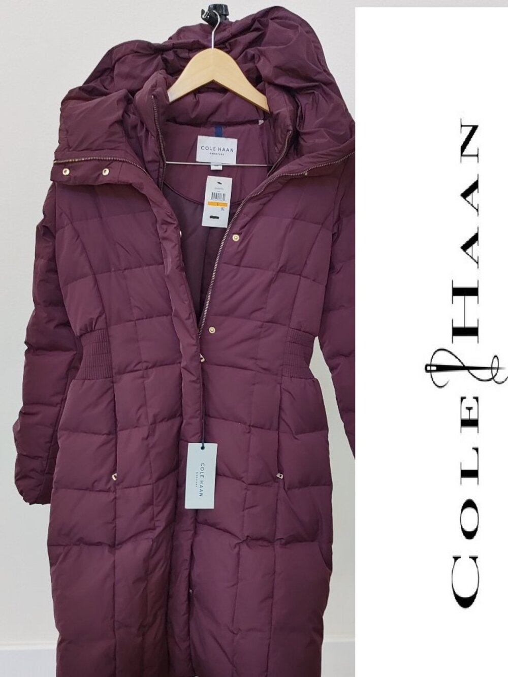 New Cole Haan Down Puffer Coat Jacket